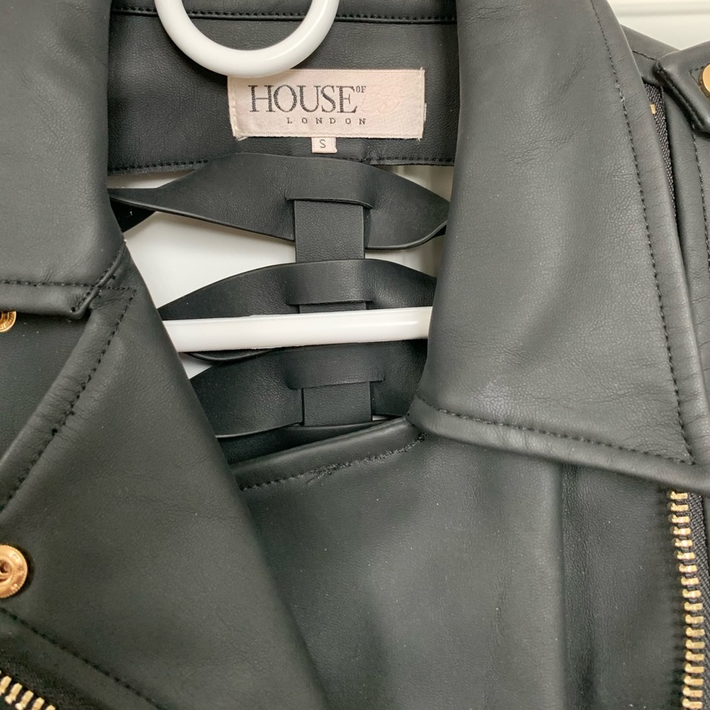 House of CB London cut back leather jacket